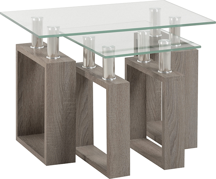 Milan Nest Of Tables In Light Charcoal